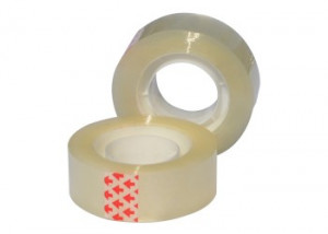 Bandă adezivă solvent Optima, transparent, 12mm x 33m