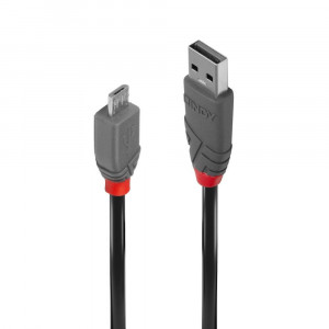Cablu Lindy 2m USB 2.0 Type A to Micro-B, Anthra Line - Img 3