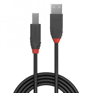 Cablu Lindy 5m USB 2.0 Type A to B Anthr - Img 2