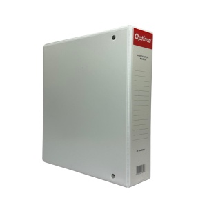 Caiet mecanic cu buzunar Optima A4 4 inele 50mm cotor 75mm PP – ideal pentru organizarea și prezentarea documentelor în format extins.