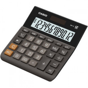 Calculator de birou Casio MH-12 BK, 12 digițs, 13.7 x 12.7 x 2.8 cm, negru