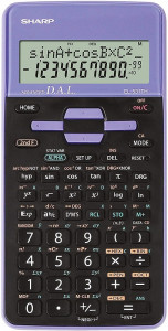 Calculator stiintific, 10 digits, 273 functii, 161x80x15mm, dual power, SHARP EL-531THBVL, negru/violet