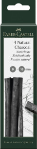 Cărbune natural Faber-Castell Pitt Monochrome 9-15 Mm, 4 buc