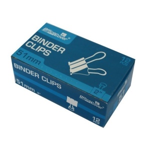 Clipsuri metalice Office Cover RM51, 51mm, negre, cutie 12 buc