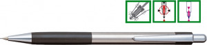 Creion mecanic metalic Penac Pepe, rubber grip, 0,5mm, vârf metalic