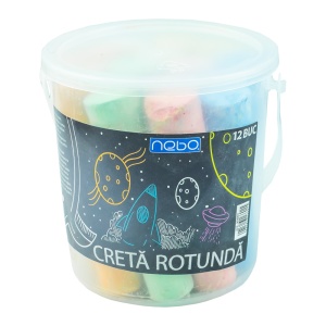 Cretă color NEBO JUMBO, rotundă, 12 buc/set