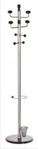 Cuier metalic, cu 8 agatatori metalice cu accesorii din lemn si suport umbrele, 180/38 cm