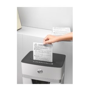 Distrugător de documente HP OneShred 10MC - 10 coli, micro cut (2 x 15mm), nivel securitate 57
