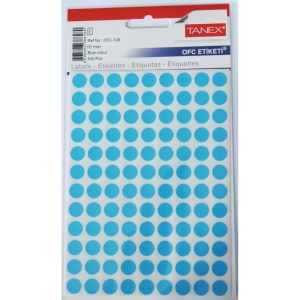 Etichete autoadezive color Tanex, D10 mm, 540 buc/set4