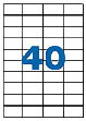 Etichete autoadezive pretăiate A-Series, 52.5x29.7 mm, 40/A4, 100 coli/top
