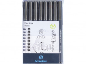 Fineliner Schneider Pictus 8 buc/portofel - Img 1