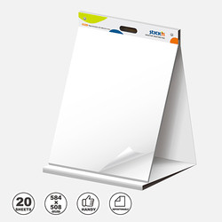 Flipchart pad autoadeziv extra-sticky, 58x50 cm, 20 coli/set, Stick"n