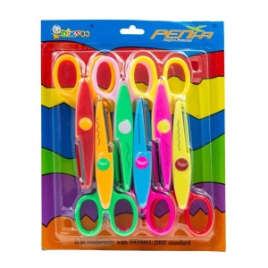 Foarfecă creativă CNX 1606-6, 16.0cm, preșcolari, diverse culori, plastic, set 6 buc