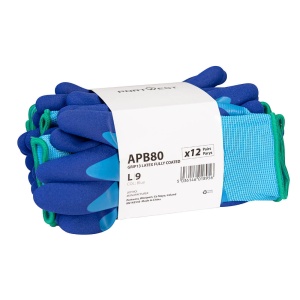 Mănuși de protecție impermeabile Portwest AP80 LIQUID PRO, impregnate în strat dublu latex, Albastru (Set 12 perechi)2