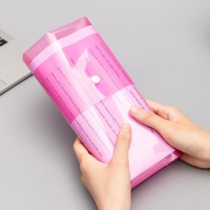 Mapă plastic cu buton Deli, A42