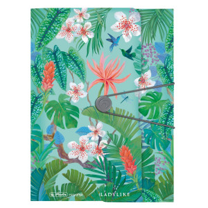 Mapa plastic cu elastic Herlitz EOTG A4 motiv Ladylike Jungle
