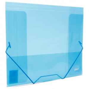 Mapa plastic cu elastic pe colțuri Deli A4 culori translucide 0.45mm