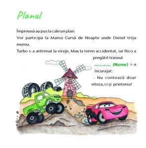 Carte de povești personalizată cu poza și numele copilului – Orașul Mașinuțelor6