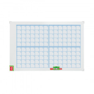Organizator lunar, magnetic, 90x60 cm, kit de planificare inclus, albastru, NOBO Performance