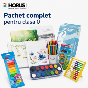 Pachet rechizite școlare, set complet, 25 piese, pentru Clasa 0