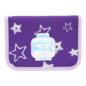 Penar echipat fete, 1 fermoar, Dimensiuni 14x20x4cm, Core Line - design Stars - violet LEGO