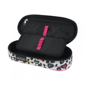 Penar neechipat fete, 1 fermoar, Dimensiuni 21,5x9x6cm, tip Etui, Motiv Wild Neon Herlitz - Img 2