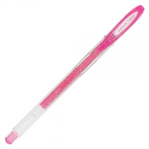 Pix cu gel Uni-ball Sparkling UM-120SP, 0.7mm, cu capac, corp transparent, scris diverse culori cu sclipici6