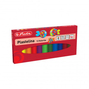 Plastilina, set 12 culori, in cutie de carton