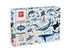 Puzzle Animale în pericol – Animale marine, 200 piese