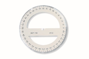 Raportor plastic 360 grade, 10 cm cristal Koh-I-Noor