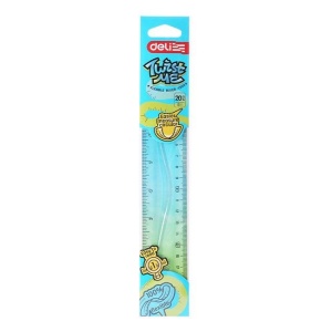 Riglă flexibila color Deli Twist me, 20 cm