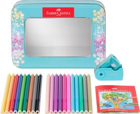 Set 20 creioane colorate Faber-Castell Sparkle + ascuțitoare 2