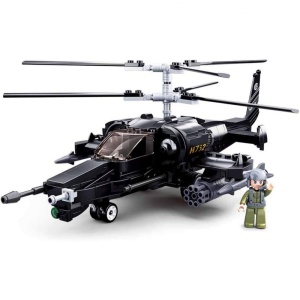 Set de constructie Machete, 333 piese, Elicopter de atac - Sluban2