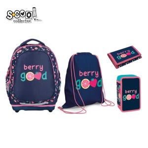Set micul școlar: Ghiozdan, Penar echipat, Sac Sport, Portofel, Berry Good - S-COOL
