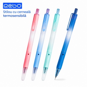 Stilou din plastic NEBO, cu mecanism, cerneală termosensibilă