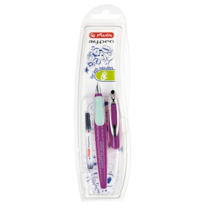 Stilou Herlitz My.pen, pentru stângaci, peniță L, blister