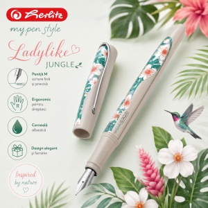 Stilou My.pen Style, peniță M, motiv Ladylike Jungle, blister
