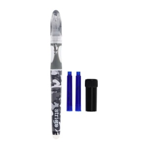 Stilou Strigo cerneală cu ștergere + 2 rezerve + dispozitiv curățare, în blister, Desert2
