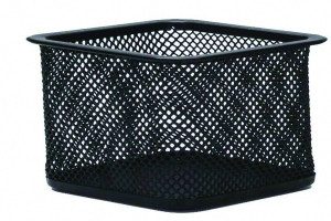 Suport metalic Mesh, pentru agrafe, forma patrata - 80 x 80 x 30mm, Q-Connect - negru