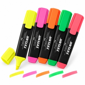 Textmarker Mini superfluorescent Faber-Castell, culori asortate