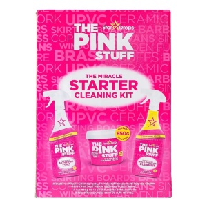 The Pink Stuff Kit Curățenie (Spumă baie 850g, Pastă de curățat 850ml, Soluție multisuprafete 850ml)