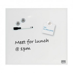 Whiteboard magnetic, 30x30 cm, sticlă, ramă aluminiu, include accesorii, NOBO Diamond2