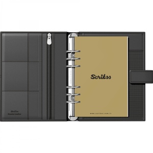 Agendă nedatată Scrikss Deri Soft, B5, 120 pagini, 80 g/mp, 6 inele3