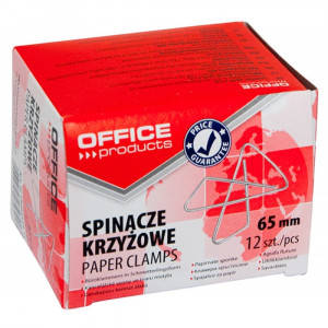 Agrafe cromate tip fluture, 65 mm, 12 buc/cutie Office Products