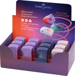 Ascuțitoare plastic simplă Faber-castell Sleeve-mini Flow4