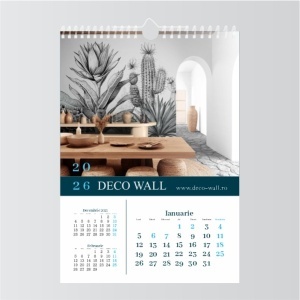 Calendar perete și copertă personalizat integral, A32