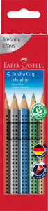 CREIOANE COLORATE 5 CULORI METALIZATE JUMBO GRIP FABER-CASTELL