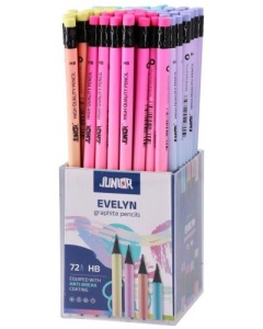 Creion grafit cu radieră Junior - Evelyn HB, sortiment2