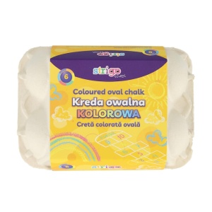 Cretă colorată formă ou Strigo, 6 culori, în cofraj2
