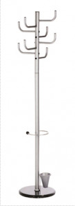 Cuier metalic, cu 8 agatatori metalice si suport umbrele, 172/40 cm
